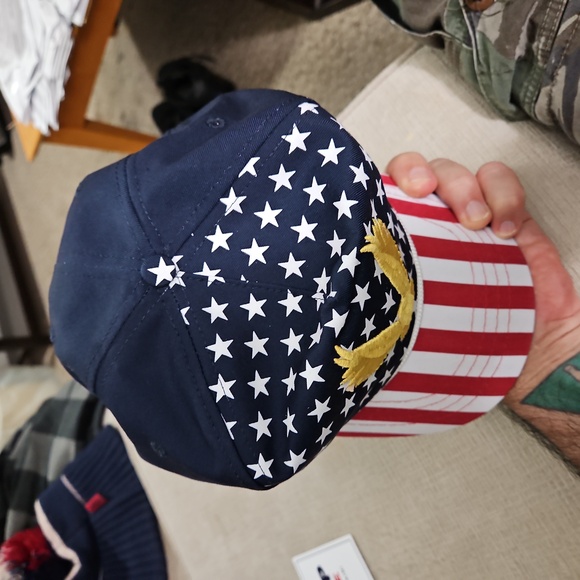 Patriotic Cap with Eagle Emblem - Picture 4 of 4